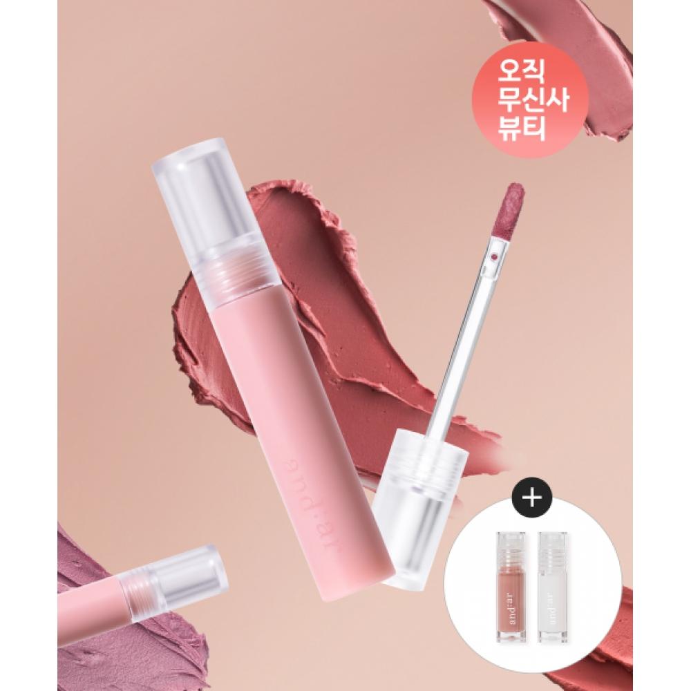 Andear More Blur Matte Lip Color 6Color+ Milky Glow  Mini  2Color 06 Spillover [Musinsa Exclusive]/2. nudity