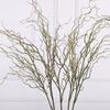 Simulation of 4-fork Willow and Rattan Flower Arrangement Supplies Home Accessories Artificial Simulation Flower Soft with Dead