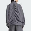 adidas Originals Logo Streifen Bequeme Zip-Up Stehkragen Jacke Damen Jacke Dunkelgrau JY8879