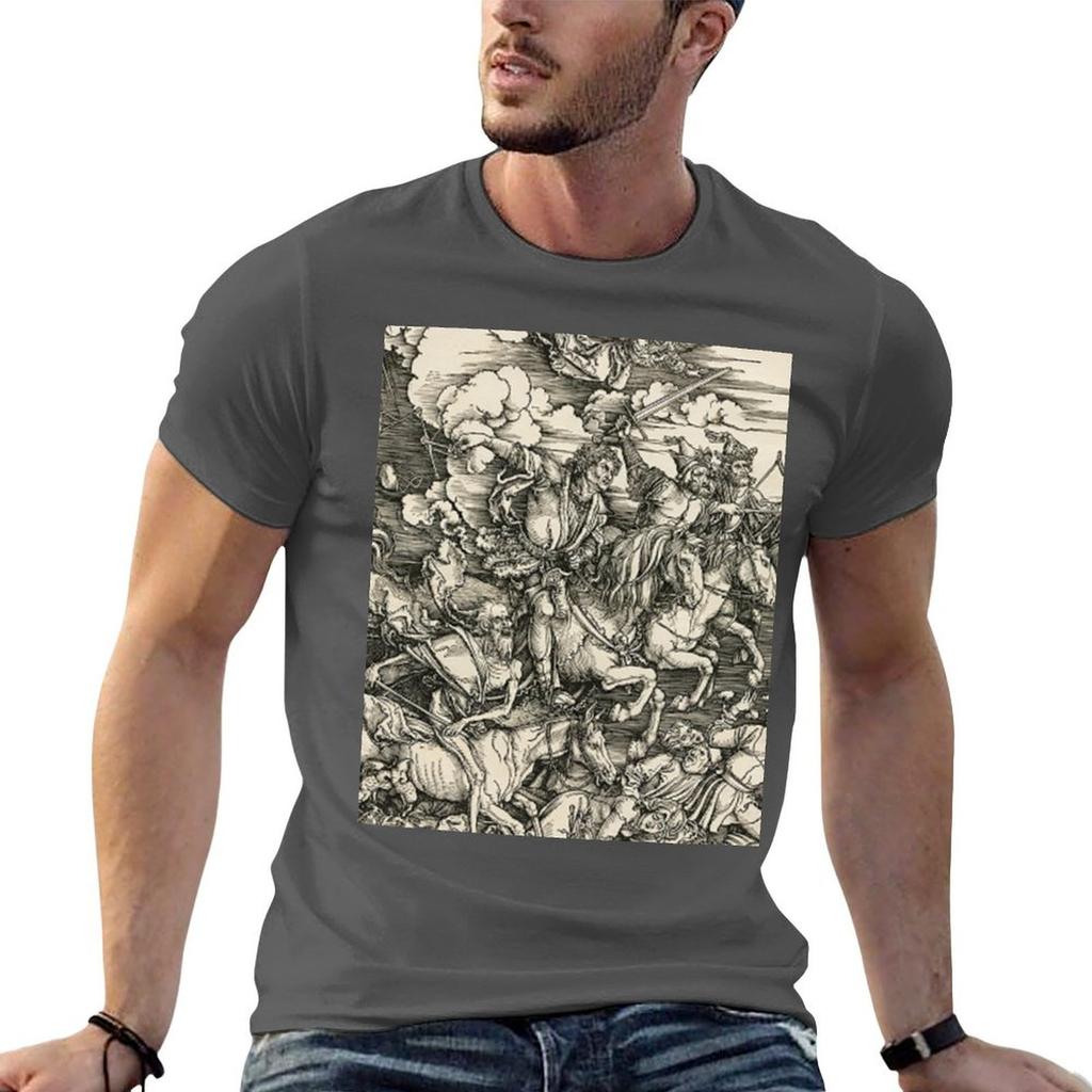 Albrecht Durer I Quattro Cavalieri T-shirt Unisex Stile Lavoro T-shirt Casual
