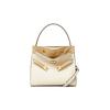 Lee Radziwill Accordion Bag Crossbody Bag Cowhide Handbag Small Women's Beige 77271-122