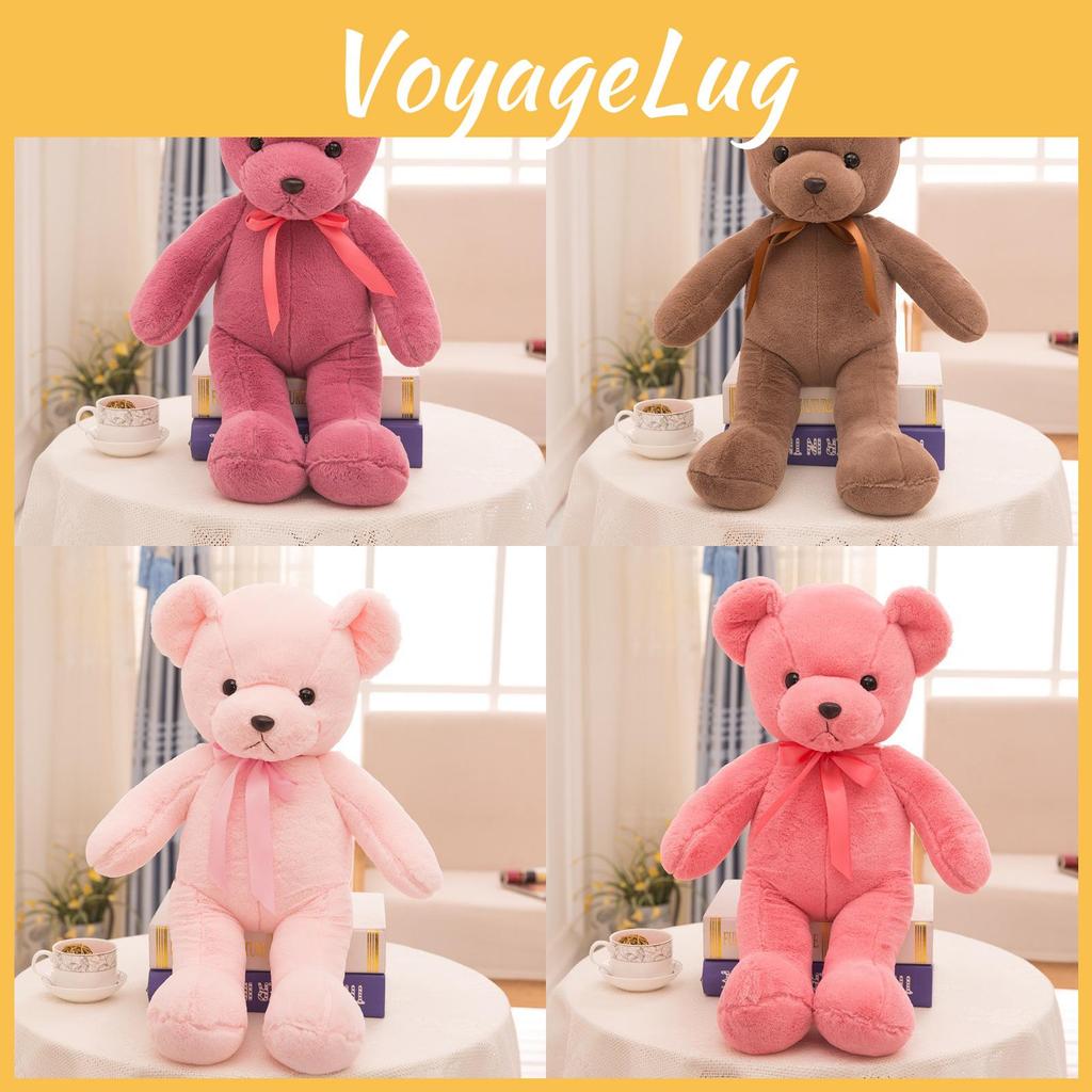 35cm Teddy Bear With Colored Bow Tie Plush Toy Stuffed Animal Doll Gifts Kids