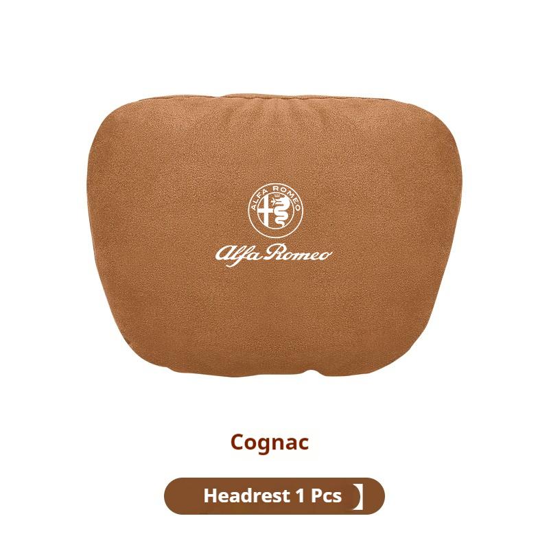 Car Suede Headrest Neck Support Alfa Romeo Giulia Tonale Stelvio Giulietta Mito Milano 147 156 159 166 Seat Waist Cushion Pillow