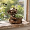 Weatherproof Planter Cute Elephant Planter, Small Animal Flower Pot, Indoor Outdoor Cactus Air Plant Holder for Home Office Desktop Decor Waterproof