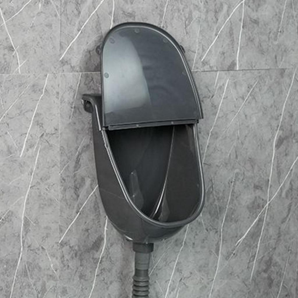 Wall Urinal For Men Garage Wall Mounted Washout Urinal Spill Proof Flushing Urine Diverter With Hose Bathroom Toilet For Home
