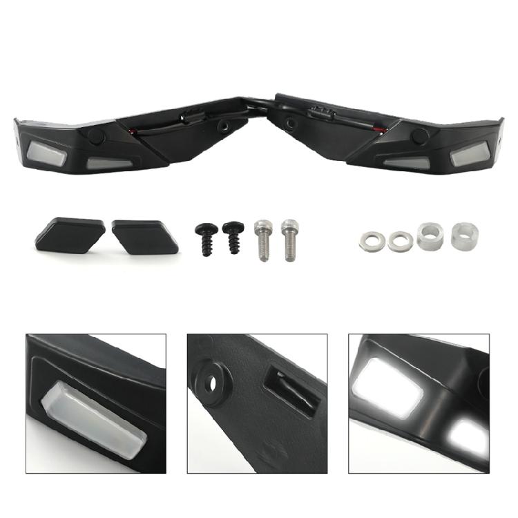 1 Pair Hand Guards Waterproof Protector Kit with LED Lights for Can Am Ryker 600