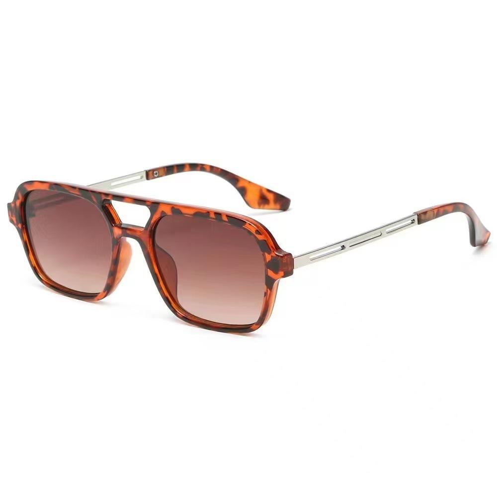 Double-bridge Frame Double-bridge Sunglasses for Women Outdoor UV400 Protection Sun Glasses Men's Retro Square Driving Goggles