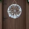 Poplar Wood Decor Christmas Door Sign, Double Sided Hanging Wooden Plaque for Front Door, Winter Holiday Party Supplies Rustic Wall Decoration Indoor
