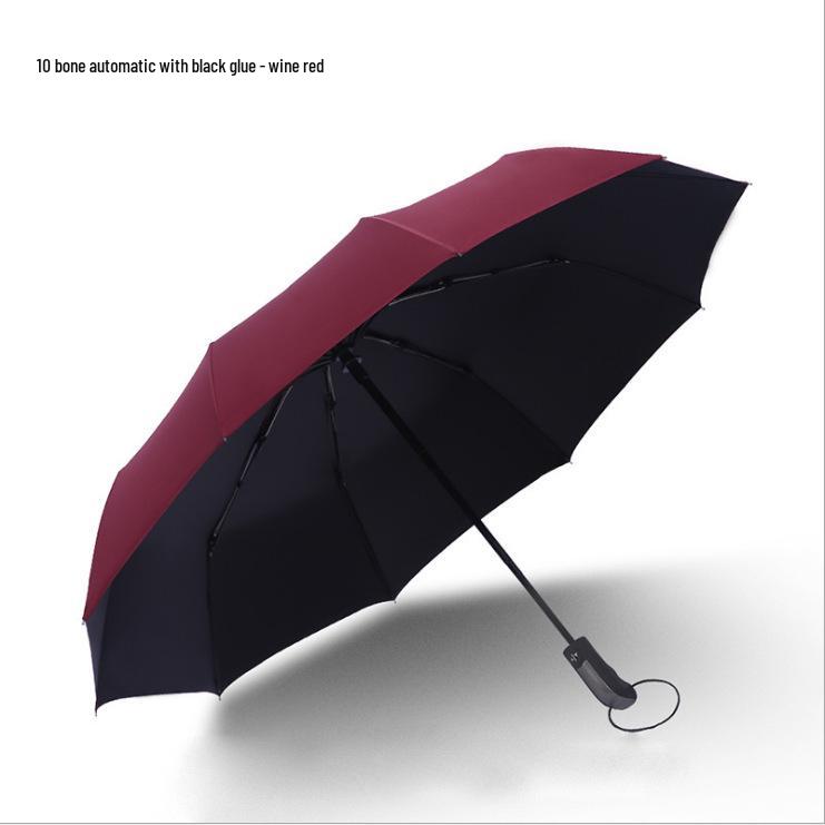 Dual-Use 10-Rib Folding Umbrella with Sun Protection & Anti-UV for Two People, Suitable for Sunny & Rainy Days with Custom Logo Option