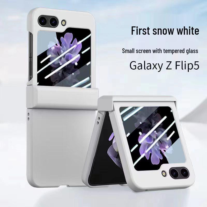 Samsung Z Flip7 Skin-Feel PC Protective Case: Full Coverage, Three-Piece Set for Flip4/5