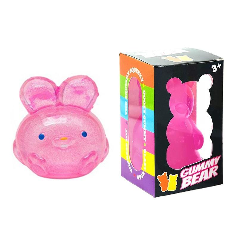 Needoh Jellyfish Octopus Decompression Toy Gummy Bear Rabbit Ultra Soft Non-toxic Relieve Emotional Stress Anxiety Fingertip Toy
