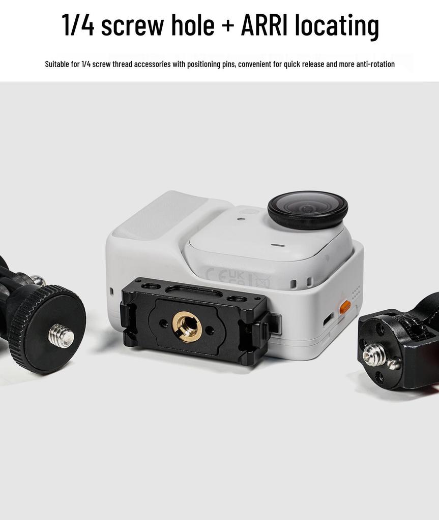 Insta360 GO Ultra Magnetic Quick-Release Metal Base & Dual-Interface Adapter.