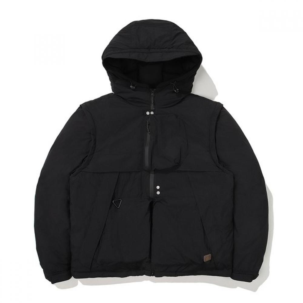 Bbc Earth Convertible Down Jacket Hoodie  Black 105