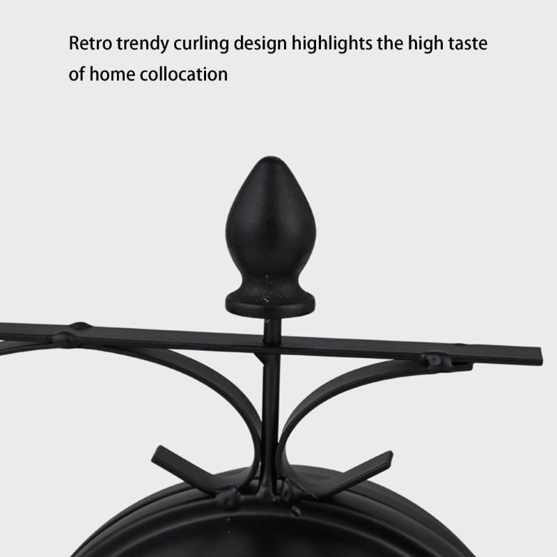 Antique Iron Double Side Wall Clock Easy Read Hanging Wall Clocks Home Decors for Outdoor Indoor Photography Props