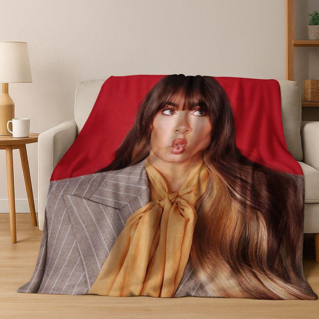 3D A-Aitana Spanish Singer Art Flannel Blanket,Cozy Soft Throw Blanket for Home Bedroom Bed Sofa Picnic Office Cover Gift Kids