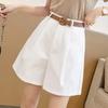 Khaki Tooling Shorts Women's Summer Thin High-waisted and Thin Loose Wide-leg Pants