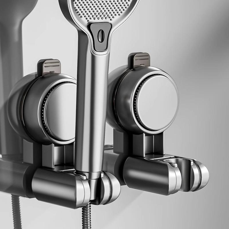 Suction cup shower bracket bathroom household fixed artifact non-punching shower head base, adjustable movement