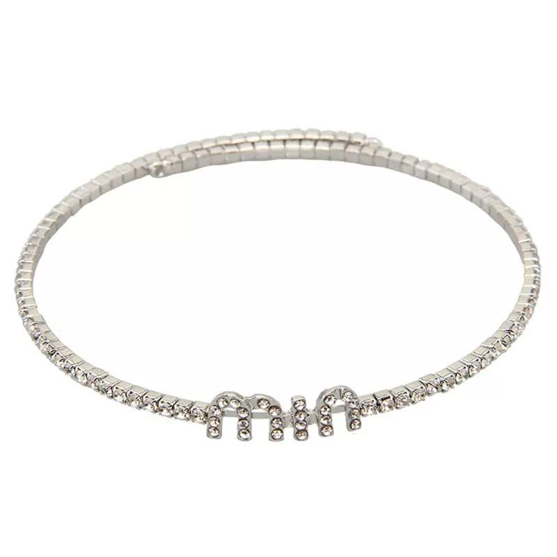 Women's Luxury Initial Necklace - High-End Choker with Elegant Clavicle Chain Design