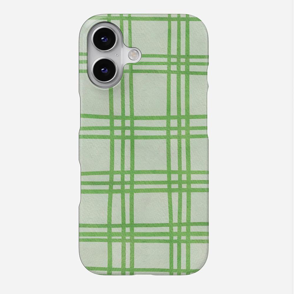 

Luxury Clmj Korean green plaid Phone Case for iPhone 17 17e 16e 16 15 14 13 12 11 X XS XR XSMAX 7 8 Air ProMax Plus Double-layer iPhone 12 ProMax