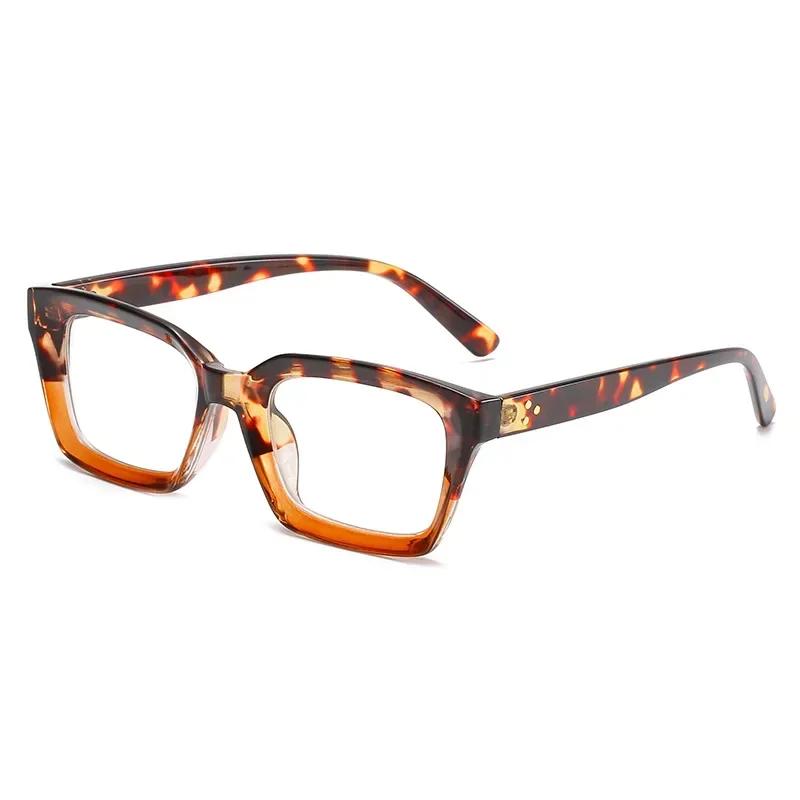 Oversized Square Reading Glasses Men Women Large Frame Presbyopia Eyewear HD Lens Diopter 0 To +4 0 Portable