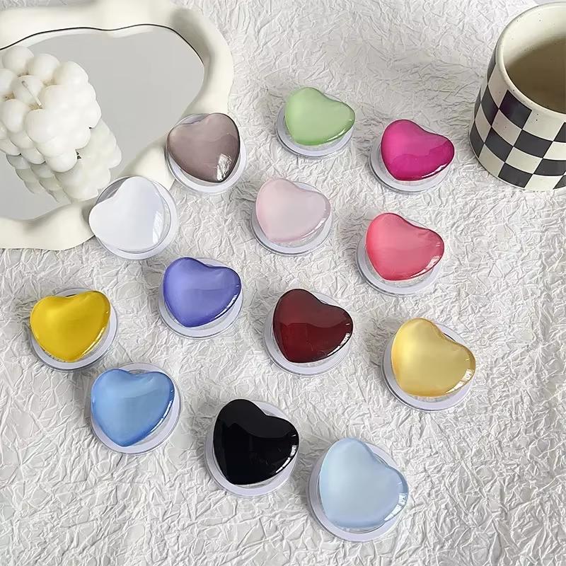 Desktop Magnetic Phone Holder Cute Glass Love Heart Design Cell Phone Support Stand For  Magsafe iPhone 16/15/14/13/12 Pro Max