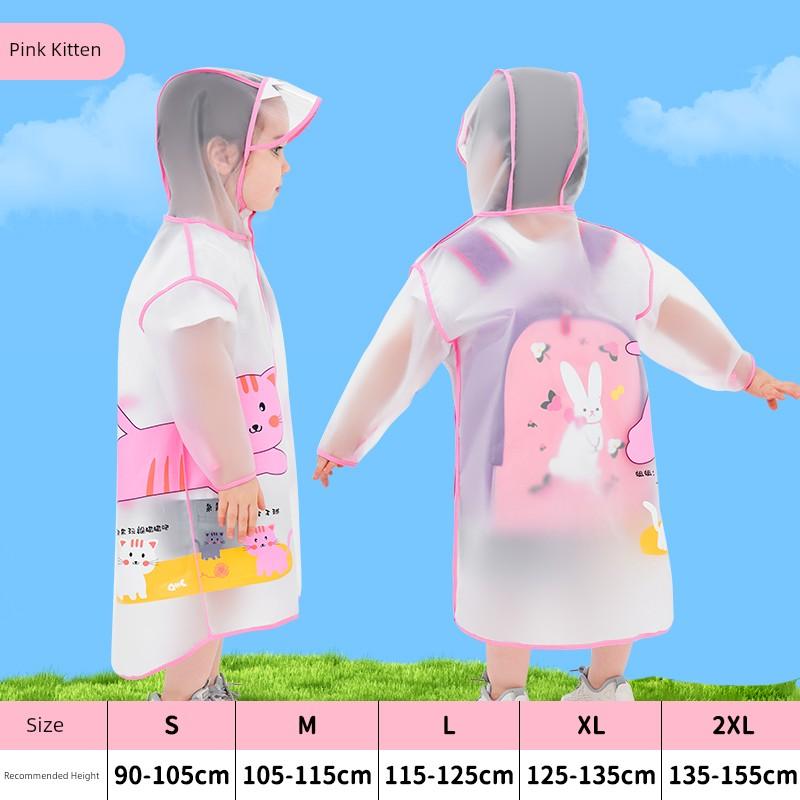 Kids Raincoat Boys and Girls Children's Whole Body Waterproof Children Kindergarten Baby Primary School Special Poncho for School