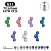 G23 Titanium Stud Earrings16G Piercing Set Ear Tragus Cartilage Zircon Opal Body Jewelry Helix Daith Lip Lobe Pin
