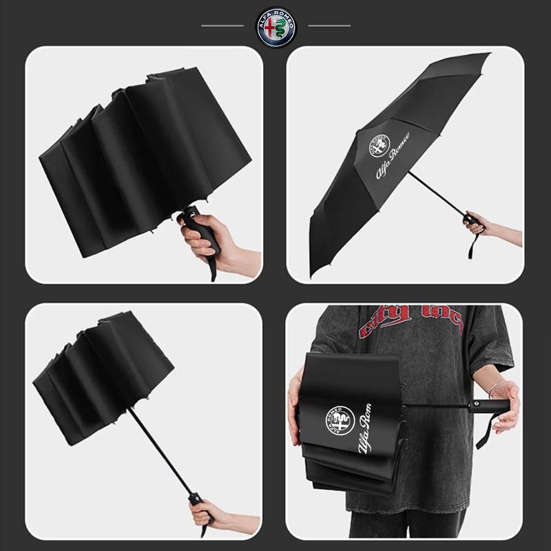 AGO1 Fully Automatic Car Exclusive Umbrella UV Resistant Umbrellas For Alfa Romeo 156 159 147 4C 8C 166 Giulia Giulietta Mito Stelvio