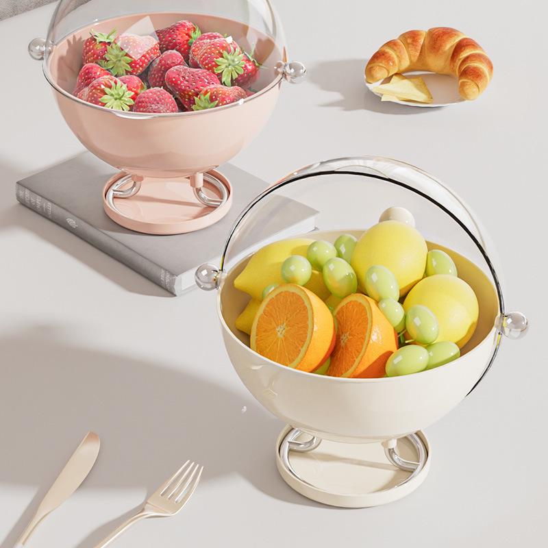 Elegant Fruit & Snack Bowl with Drainage - Perfect for Living Room Decor and Storing Dried Fruits & Candy