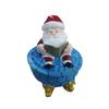 Christmas Santa Claus Bubble Bath Lamp 3D Santa Reading A Book In Bathtub Sculpture Cute Resin Night Light for Desktop Decor