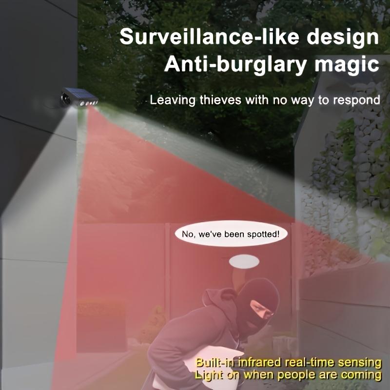 Solarbetriebener Bewegungsmelder-Flutlichtstrahler, langlebig und für den Außenbereich geeignet, Gärten, Balkone und Innenhöfe