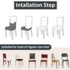 Dining Room Chair Covers Slipcovers Set of 4 Stretch Removable Washable Dining Chair Protector Decoration Cover Seat Slipcover