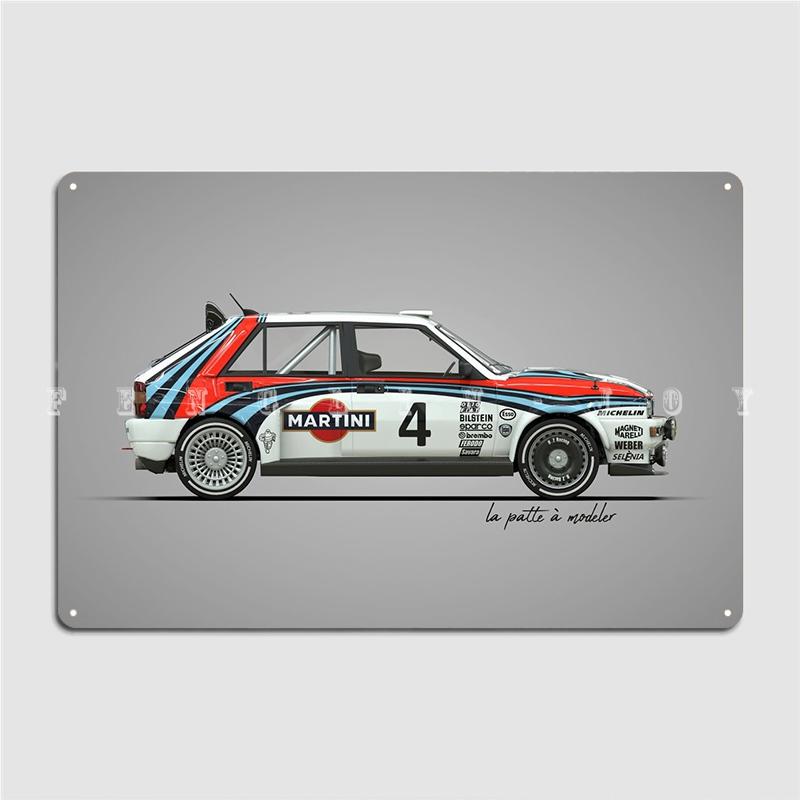 Lancia Delta Metal Sign Club Bar Personalized Wall Decor Wall Mural Tin Sign Posters
