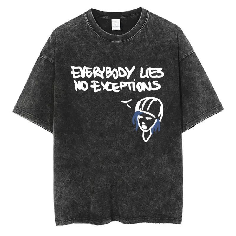 Hot Sale Game Life Is Strange Retro Washed T Shir Women Casual Cotton Vintage T Shirts Unisex Fashion Oversized T-shirts S