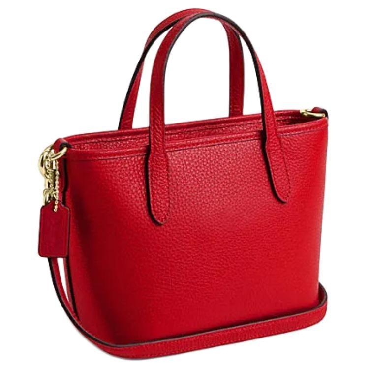 COACH City Cow Leather Tote Bag, Shopping Bag, Shoulder Bag, Crossbody Bag, Handbag Mini Women's Red CW031-IMUP7