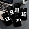 for Apple iPhone 17 16 Plus 13 12 Pro Max Mini X XR Xs ProMax 16E 17+ Air Case Number 30 23 24 10 9 5 Football Basketball Lucky