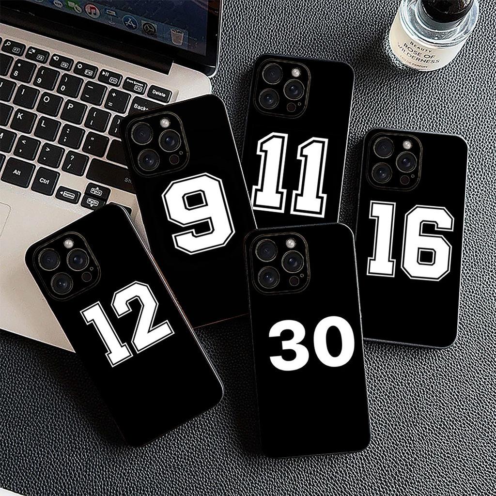 for Apple iPhone 17 16 Plus 13 12 Pro Max Mini X XR Xs ProMax 16E 17+ Air Case Number 30 23 24 10 9 5 Football Basketball Lucky