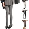 Women Vintage Slim Stockings Solid Color Thicken Ribbed Striped Pantyhose Tights