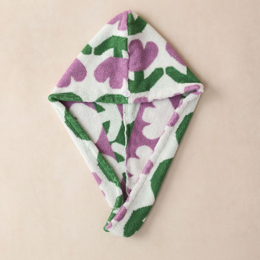 Combed Cotton Hair Towel Mint Green Luxury Hair Dry Towels New Hair Wrap Drying Tool
