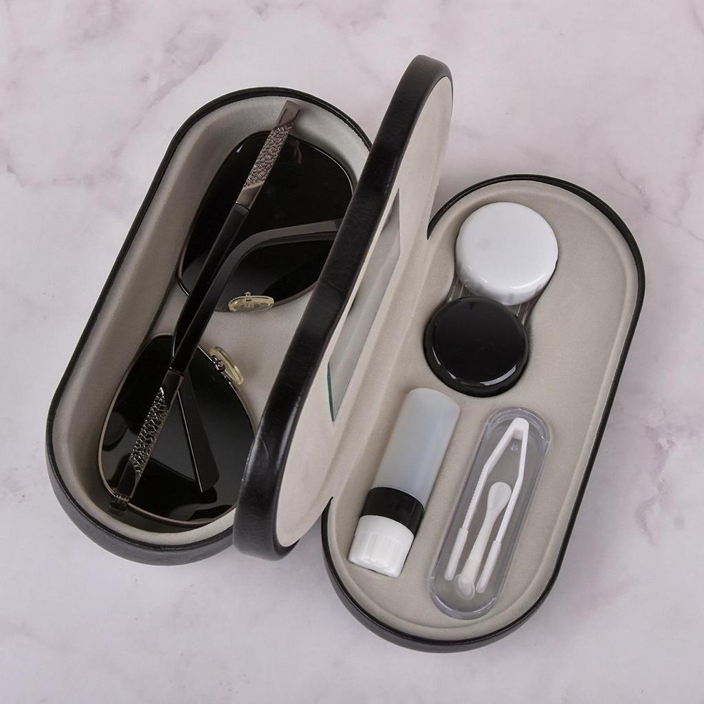 FZ017 Mittelgroßer Doppelschichtiger Kontaktlinsen- & Brillenbehälter