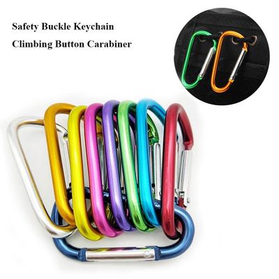 Outdoor Sports Equipment Safety Climbing Button Camping Hiking Hook Buckle Keychain Alloy Carabiner