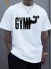 Gym Men Cotton TShirt Streetwear Athletic Casual - Men's Summer Cotton Graphic Tee
