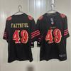 Camiseta de Manga Corta para Hombre de la NFL San Francisco 49ers Bordada Ropa del Equipo Ropa para Aficionados Equipación Deportiva