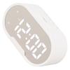 Digital Alarm Clock USB LED Display White Light Mirror Electronic Desktop Clock for Bedroom Living Room