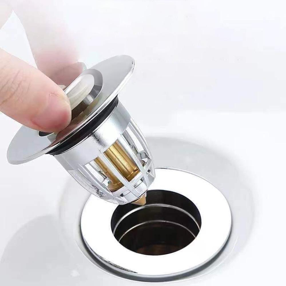 1 Stück Waschtisch-Ablaufstopfen, Bouncing Core, Ablauf, Insektenschutz, Geruchsschutz, Verstopfungsschutz, Filtersieb-Presse