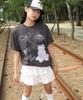 RONRON Betty Boop Pattern Pantskirt White