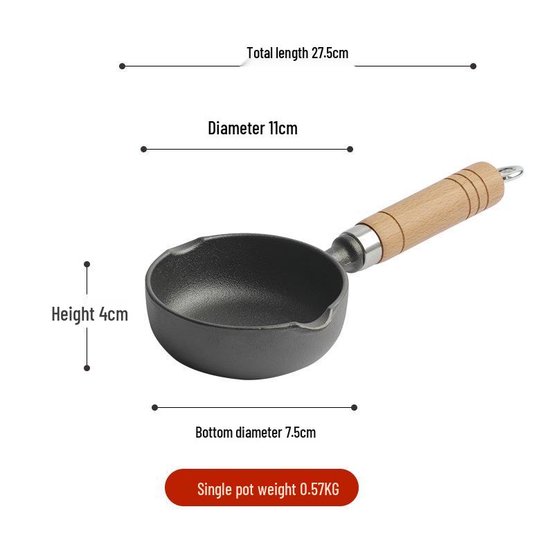 13cm Gusseisen Fritteuse für Eier & Knödel - Spritzfrei, Flachboden, Vielseitiges Kochgeschirr