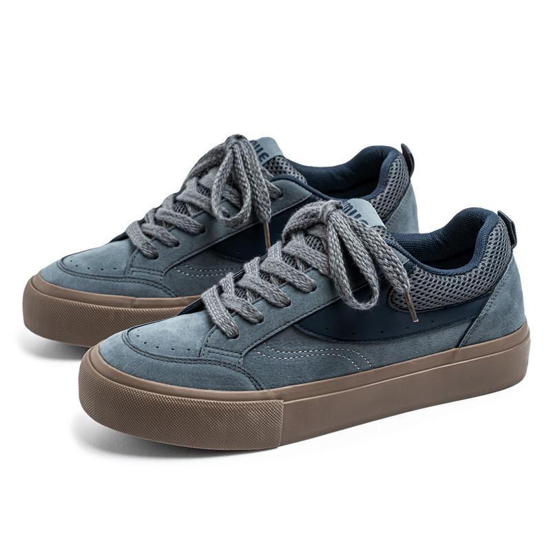 

Men s shoes 2025 spring and autumn new Hong Kong style retro leisure sports summer height increase non-slip youth bread tide board shoes 44