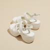 Platform sandals women's summer new one-word with soft-soled shoes toe holiday wind open toe wedge heel casual Roman shoes