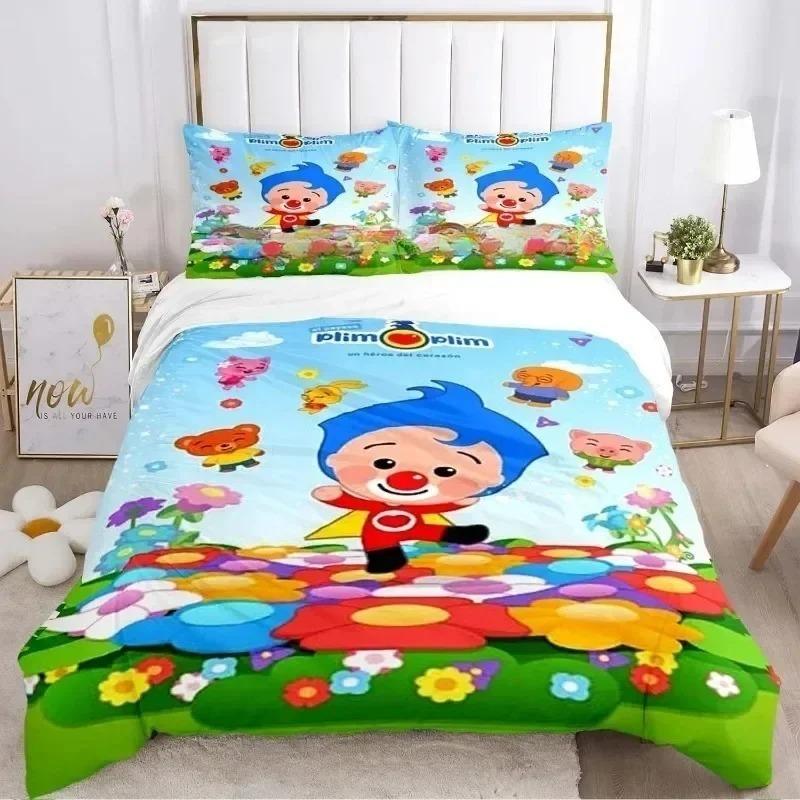 Exquisites 3D Plim Clown Tapeten Anime Digitaldruck Bettwäsche Set Bettbezug Steppdecke Bett Jugend Kinder Mädchen Jungen Geschenk